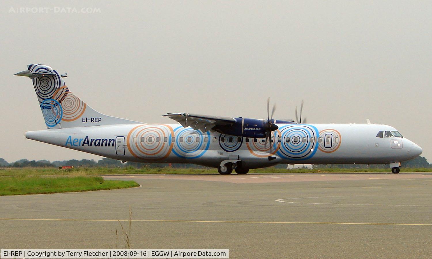 EI-REP, 2008 ATR 72-212A C/N 797, Recently delivered Aer Arran ATR72 - Visitor to Luton In September 2008