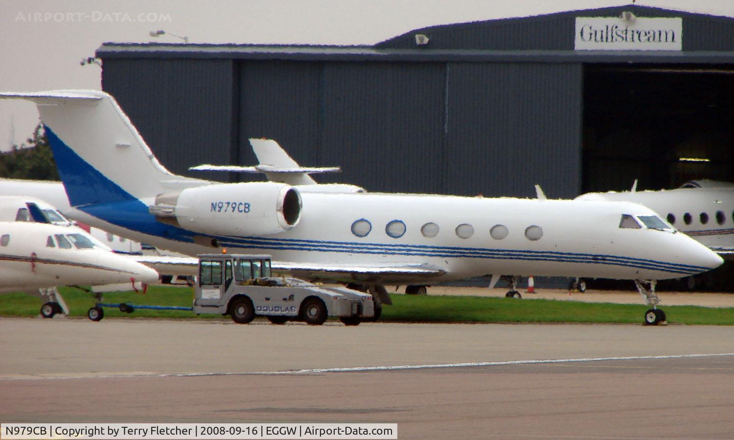 N979CB, 1993 Gulfstream Aerospace G-IV C/N 1217, American Gulfstream G1159C  - Visitor to Luton In September 2008