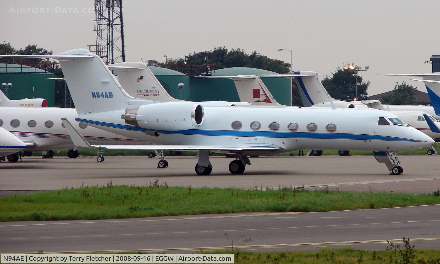 N94AE, 1997 Gulfstream Aerospace G-IV C/N 1307, American Gulfstream G1159C  - Visitor to Luton In September 2008
