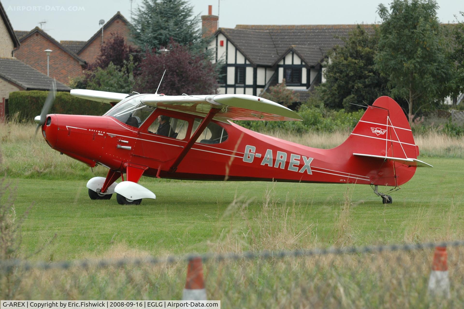 G-AREX, 1948 Aeronca 15AC Sedan C/N 15AC-61, 3. G-AREX at Panshanger Airfield