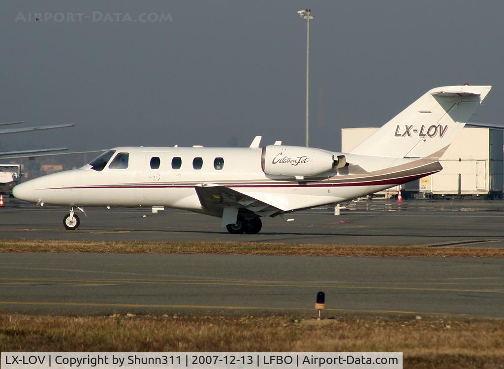 LX-LOV, Cessna 525 CitationJet C/N 525-0102, Parked at the General Aviation area...