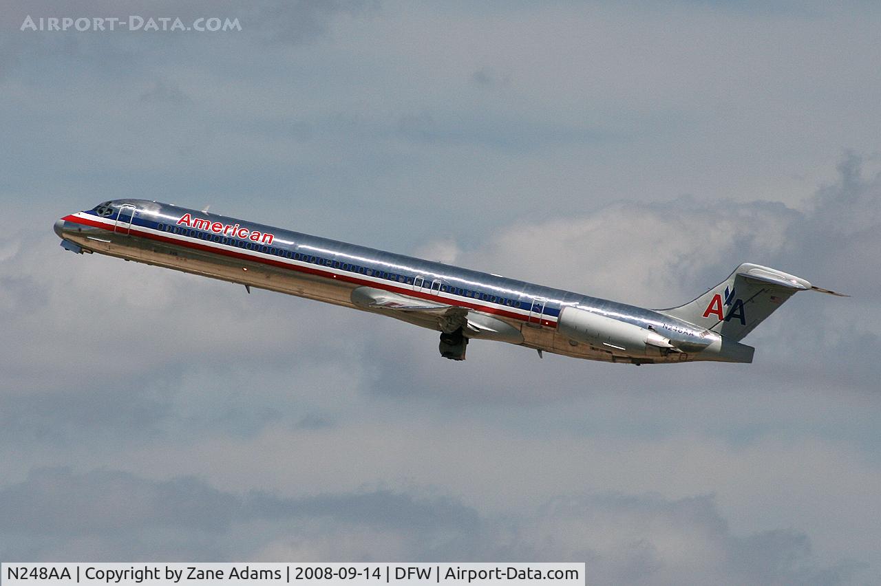 N248AA, 1984 McDonnell Douglas MD-82 (DC-9-82) C/N 49259, American Airlines departing 36R at DFW