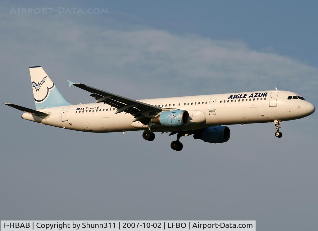 F-HBAB, 1998 Airbus A321-211 C/N 823, Landing rwy 14R