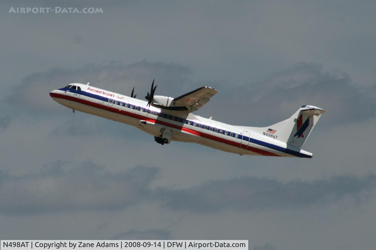N498AT, 1997 ATR 72-212A C/N 498, American Eagle departing runway 36R at DFW