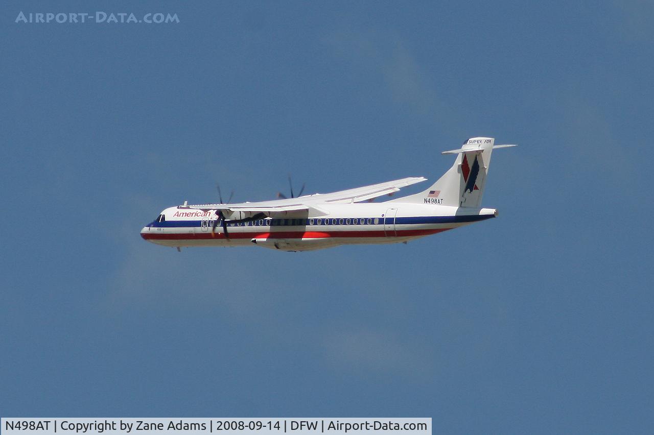 N498AT, 1997 ATR 72-212A C/N 498, American Eagle departing runway 36R at DFW