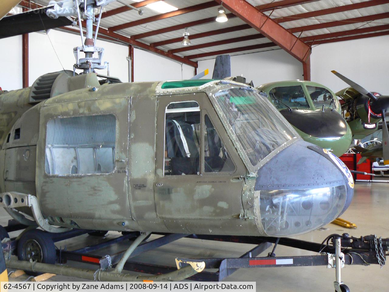 62-4567, 1962 Bell UH-1B Iroquois C/N 627, At the Cavanaugh Flight Museum