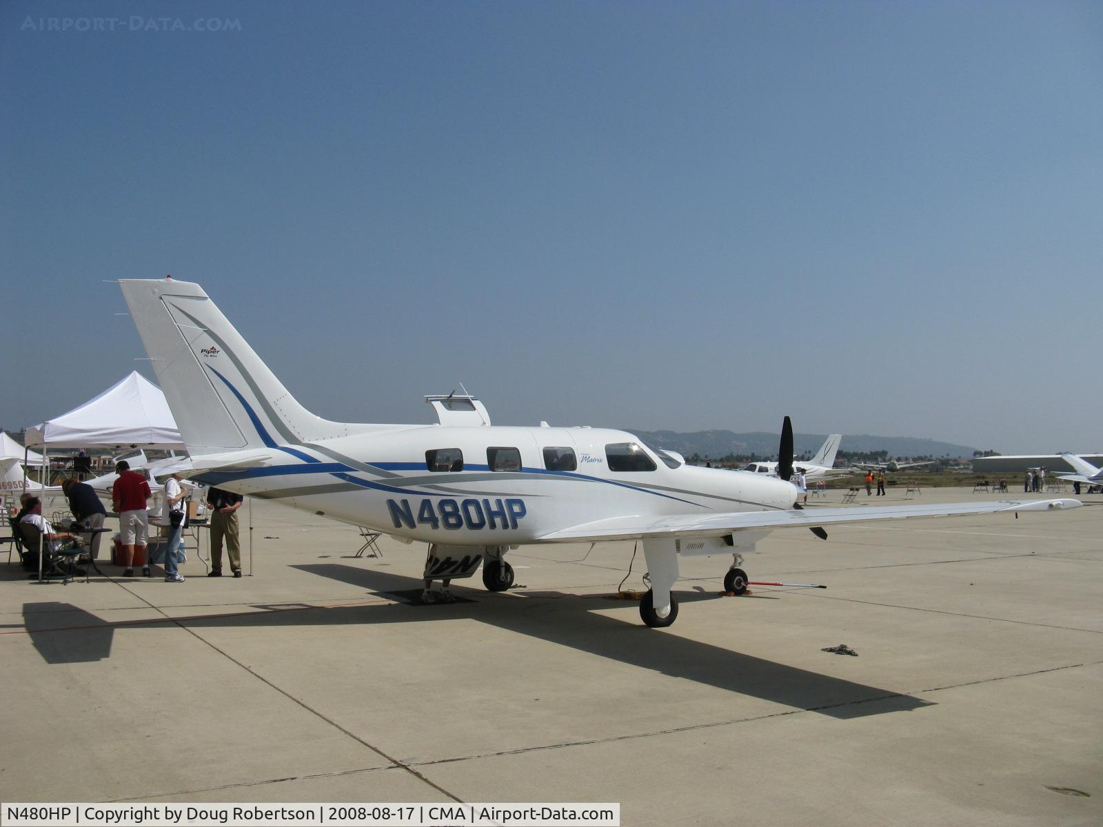 N480HP, 2008 Piper PA-46R-350T Malibu Matrix C/N 4692048, 2008 Piper PA-46R-350T Turbo MATRIX, Lycoming TIO-540-AE2A 350 Hp