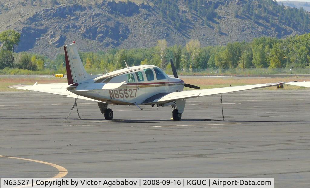 N65527, 1983 Beech B36TC Bonanza C/N EA-337, At Gunnison