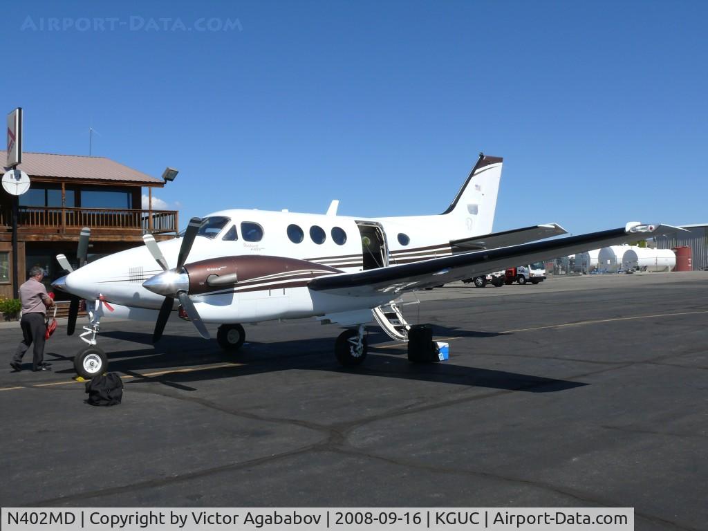 N402MD, 2007 Hawker Beechcraft Corp C90GT C/N LJ-1831, At Gunnison