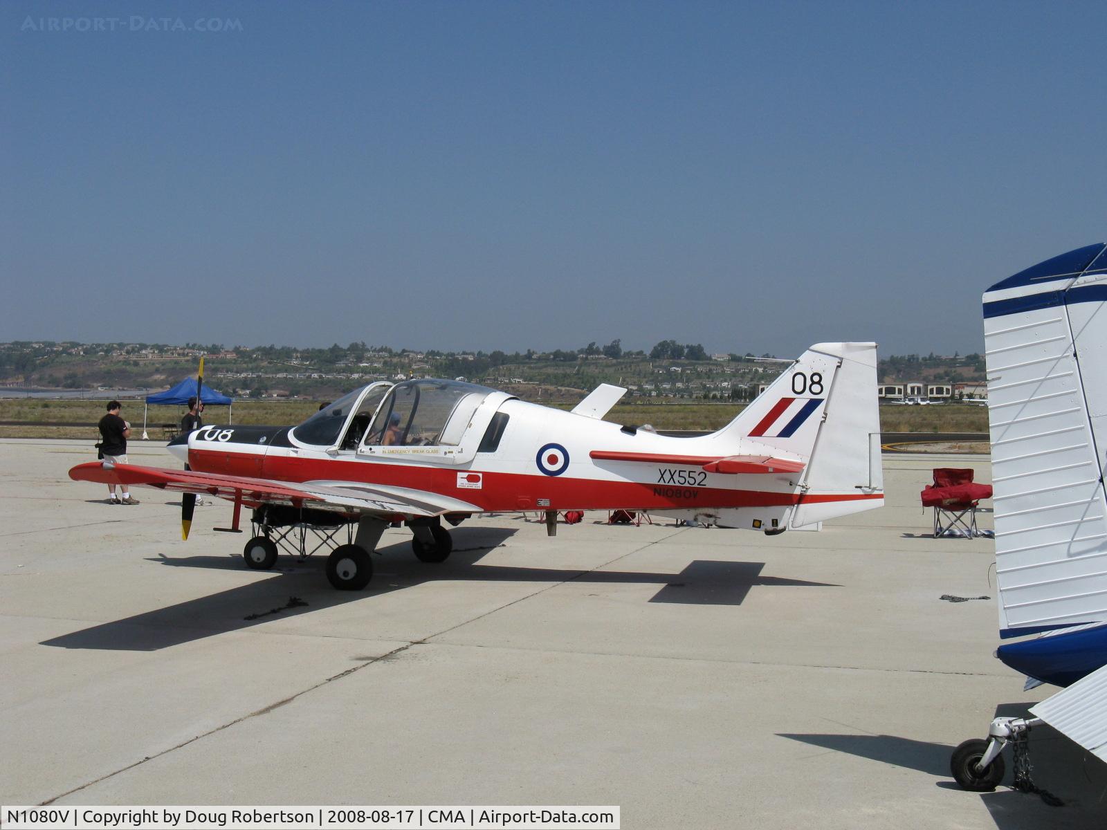 N1080V, 1973 Scottish Aviation Bulldog T.1 C/N BH120/245, 1973 Scottish Aviation BULLDOG 120/121, Lycoming IO-360 ser A&C 200 Hp