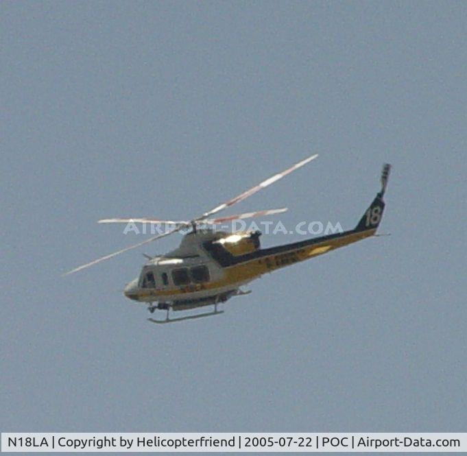 N18LA, 1992 Bell 412 C/N 36043, Turning Northside base for Brackett by my house