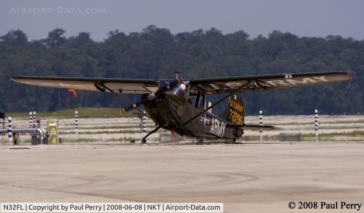 N32FL, 1957 Cessna TO-1D C/N 24020, Bringing her back in, her part of the Sky Soldier's Demo over