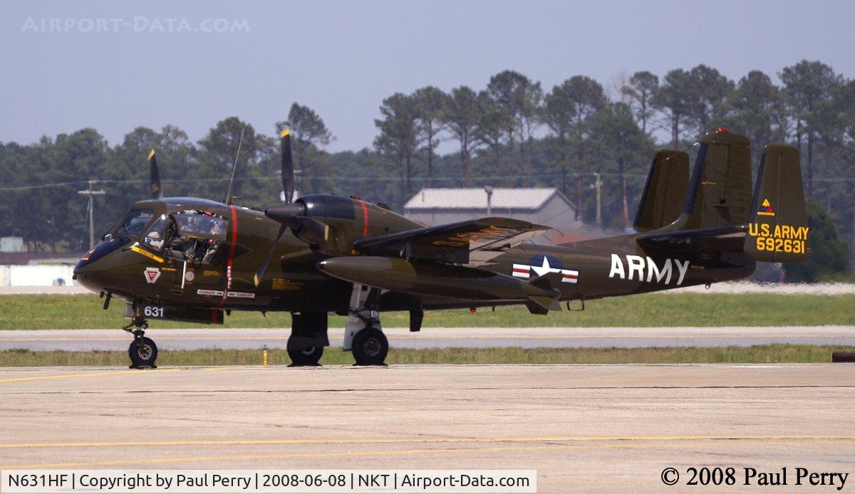 N631HF, 1959 Grumman OV-1B Mohawk C/N 11B, Inbound to the ramp.  Thats a sweet looking airframe