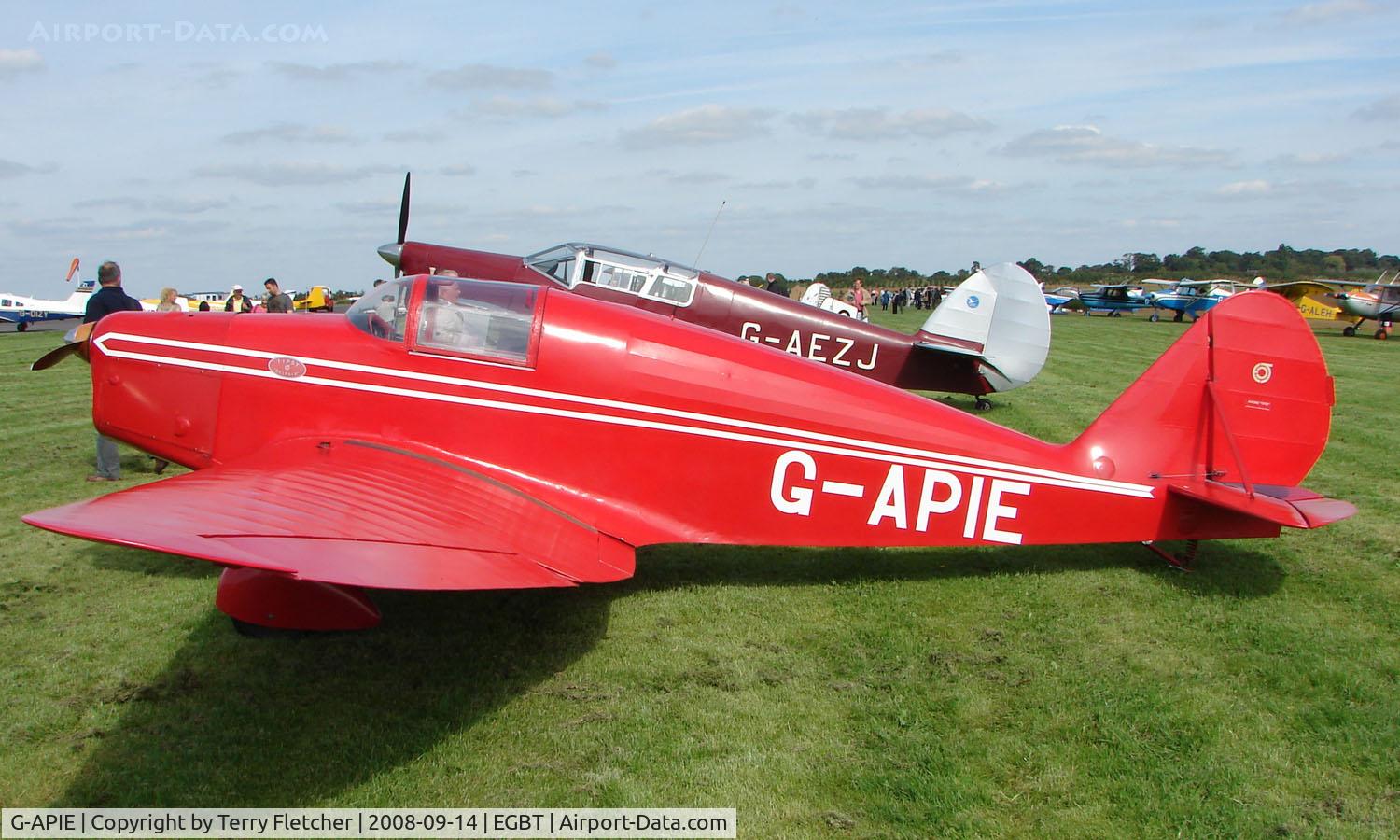 G-APIE, 1958 Tipsy Belfair C/N 535, 1958 Tipsy Belfair - A visitor to the 2008 Turweston Vintage and Classic Day