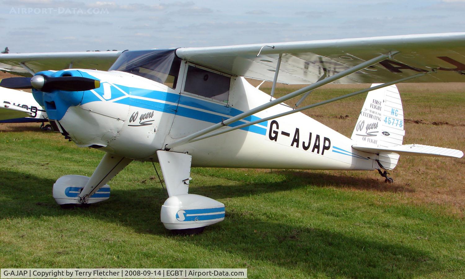 G-AJAP, 1946 Luscombe 8A Silvaire C/N 2305, 1946 Luscombe 8A - A visitor to the 2008 Turweston Vintage and Classic Day