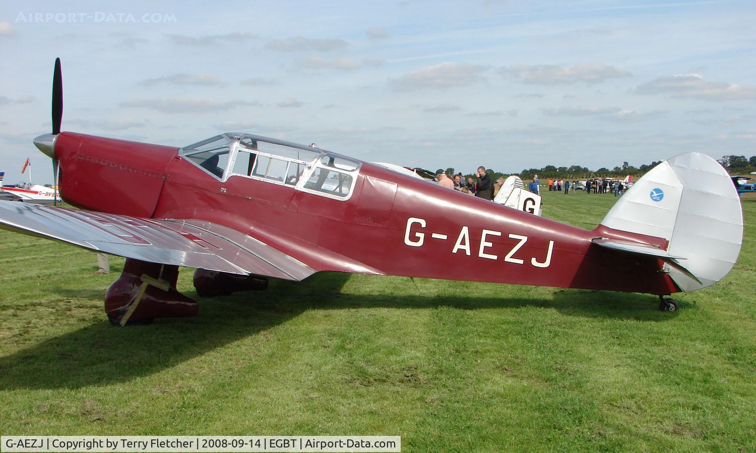 G-AEZJ, 1937 Percival P-10 Vega Gull C/N K.65, 1937 Percival P10 Vega Gull - A visitor to the 2008 Turweston Vintage and Classic Day