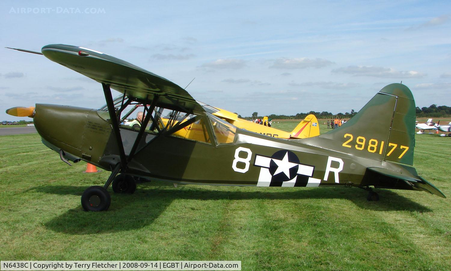 N6438C, 1942 Stinson L-5 Sentinel C/N 1428, 1942 Stinson L-5 wearing markings 298177 - A visitor to the 2008 Turweston Vintage and Classic Day