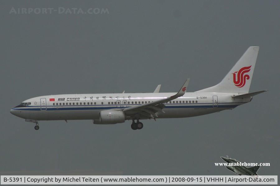 B-5391, 2008 Boeing 737-89L C/N 36487 / 2644, Air China
