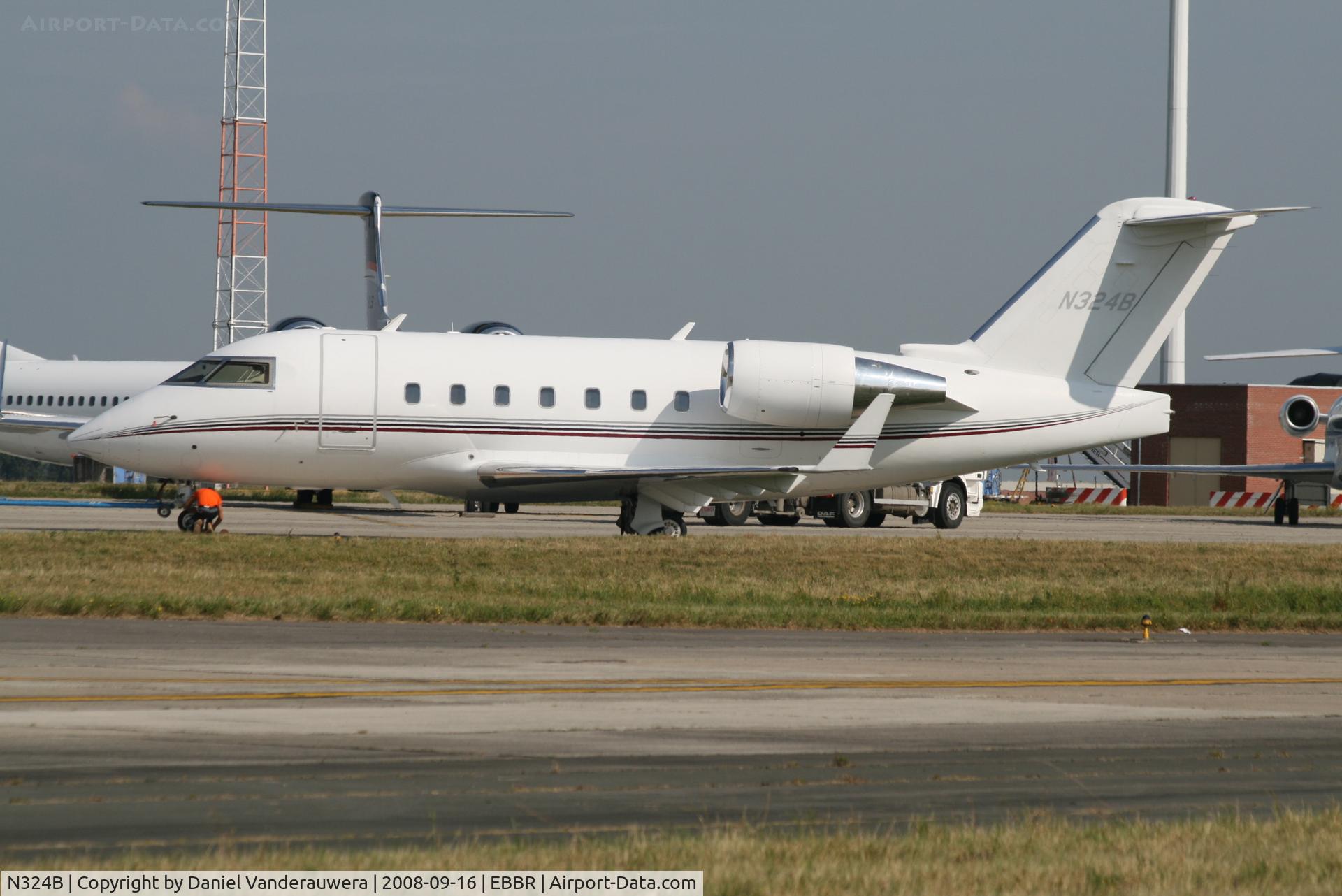 N324B, 1990 Canadair Challenger 601-3A (CL-600-2B16) C/N 5069, parked on General Aviation apron (Abelag)