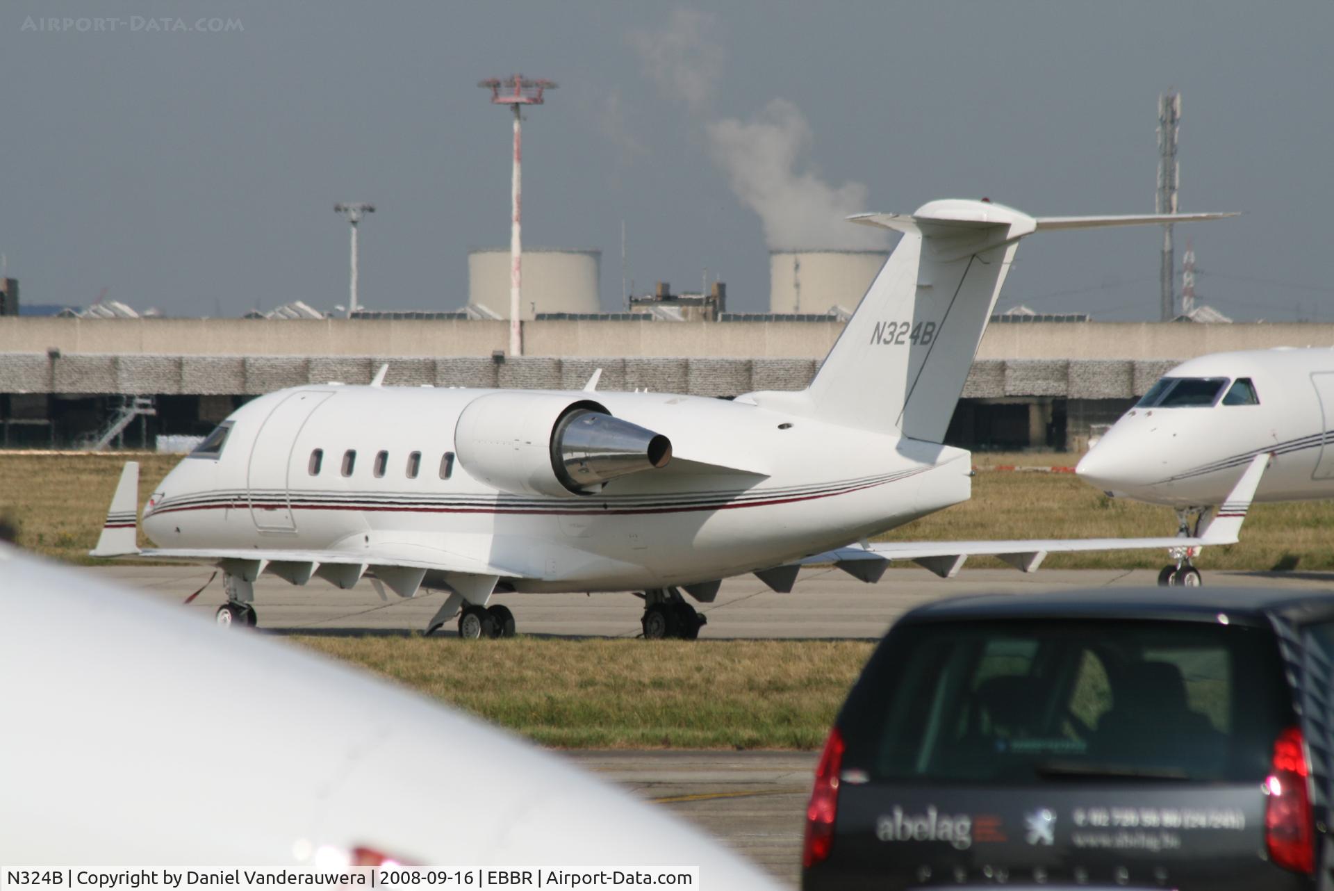 N324B, 1990 Canadair Challenger 601-3A (CL-600-2B16) C/N 5069, parked on General Aviation apron (Abelag)