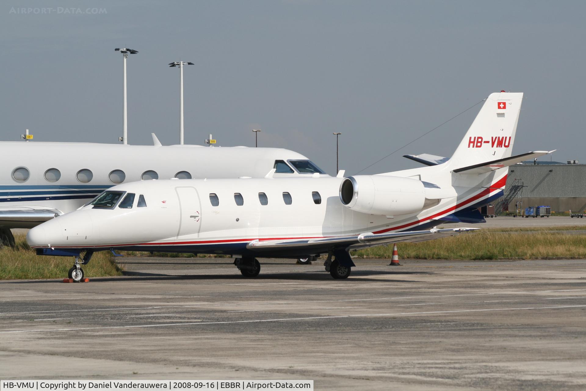 HB-VMU, 2000 Cessna 560XL Citation Excel C/N 560-5066, parked on General Aviation apron (Abelag)