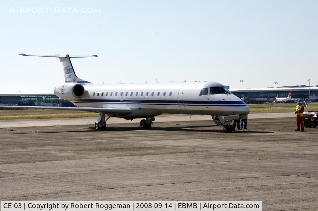 CE-03, 2001 Embraer ERJ-145LR (EMB-145LR) C/N 145526, Open door 60 Years 15 th WING.60 years on tail.Sioux crewchief.