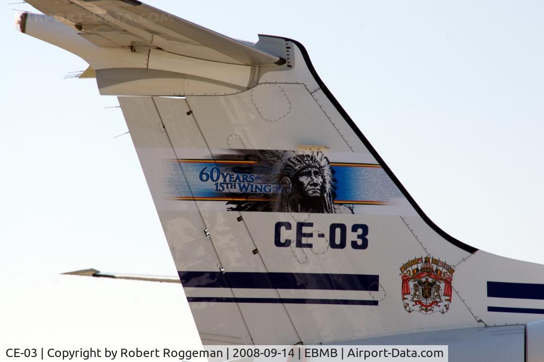 CE-03, 2001 Embraer ERJ-145LR (EMB-145LR) C/N 145526, Open door 60 Years 15 th WING.60 years on tail.