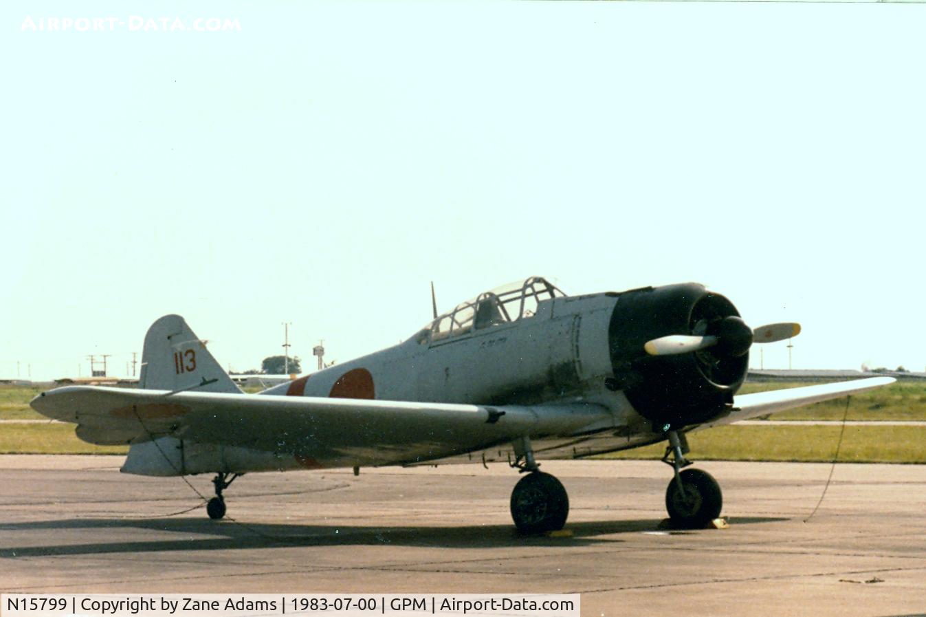 N15799, 1945 Canadian Car & Foundry Harvard MK IV C/N CCF4-117, Tora Tora Tora replica Zero At Grand Prairie Municipal