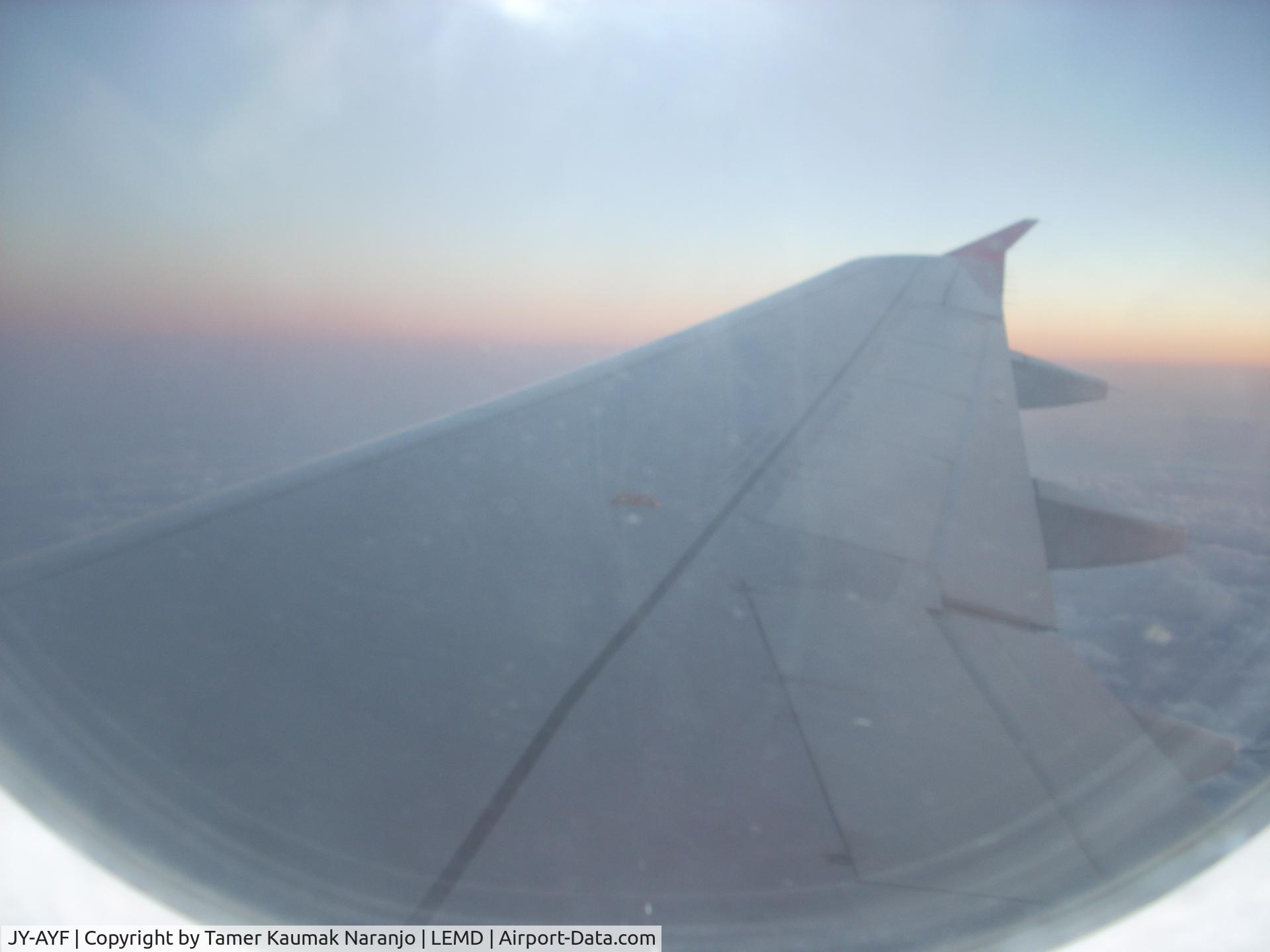 JY-AYF, 2006 Airbus A320-232 C/N 2692, Royal Jordanian landing in amman