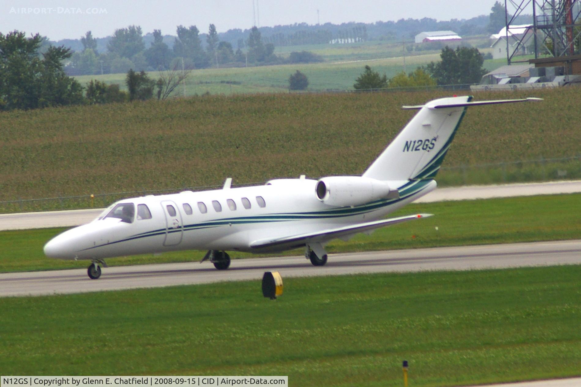 N12GS, 2006 Cessna 525B CitationJet CJ3 C/N 525B0122, Taxiing on Alpha to the ramp.  Looking through my dirty window.