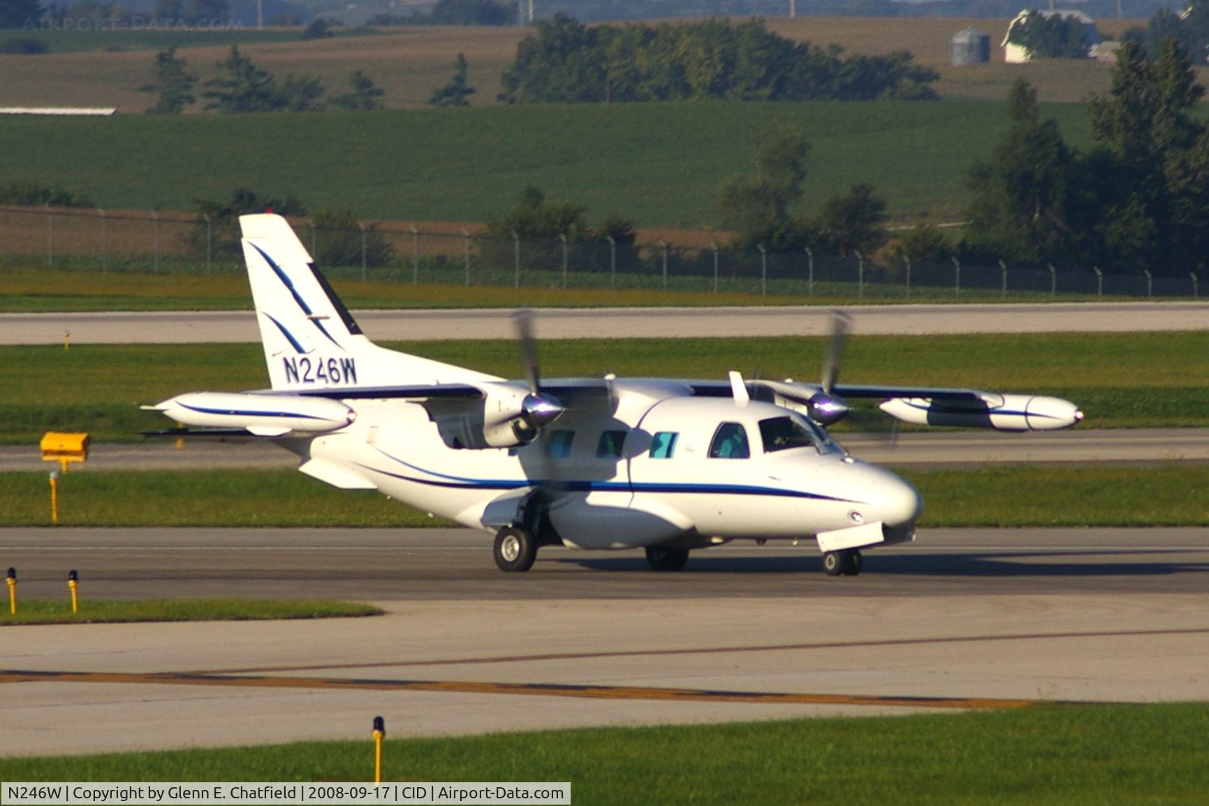 N246W, 1982 Mitsubishi MU-2B-60 Marquise C/N 1552S.A., Turning east on Alpha after landing Runway 27