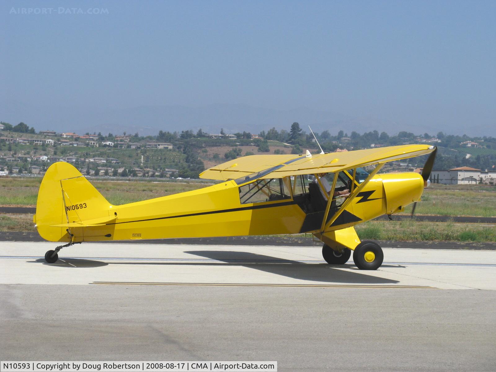 N10593, 1958 Piper L-21A C/N 18-893, 1958 PIPER L-21A, Lycoming O-290 125 Hp, taxi, in civil livery
