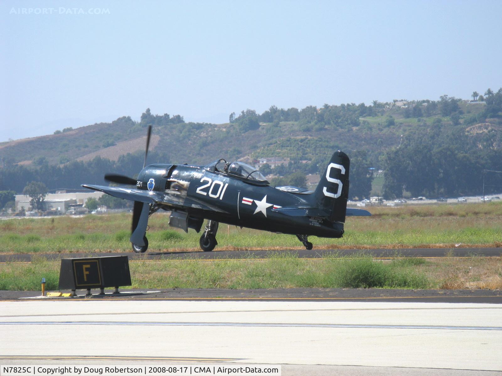 N7825C, 1948 Grumman F8F-2 (G58) Bearcat C/N D.1227, 1949 Grumman F8F-2 BEARCAT, P&W R-2800-34W Double Wasp 2,100 Hp, taxi