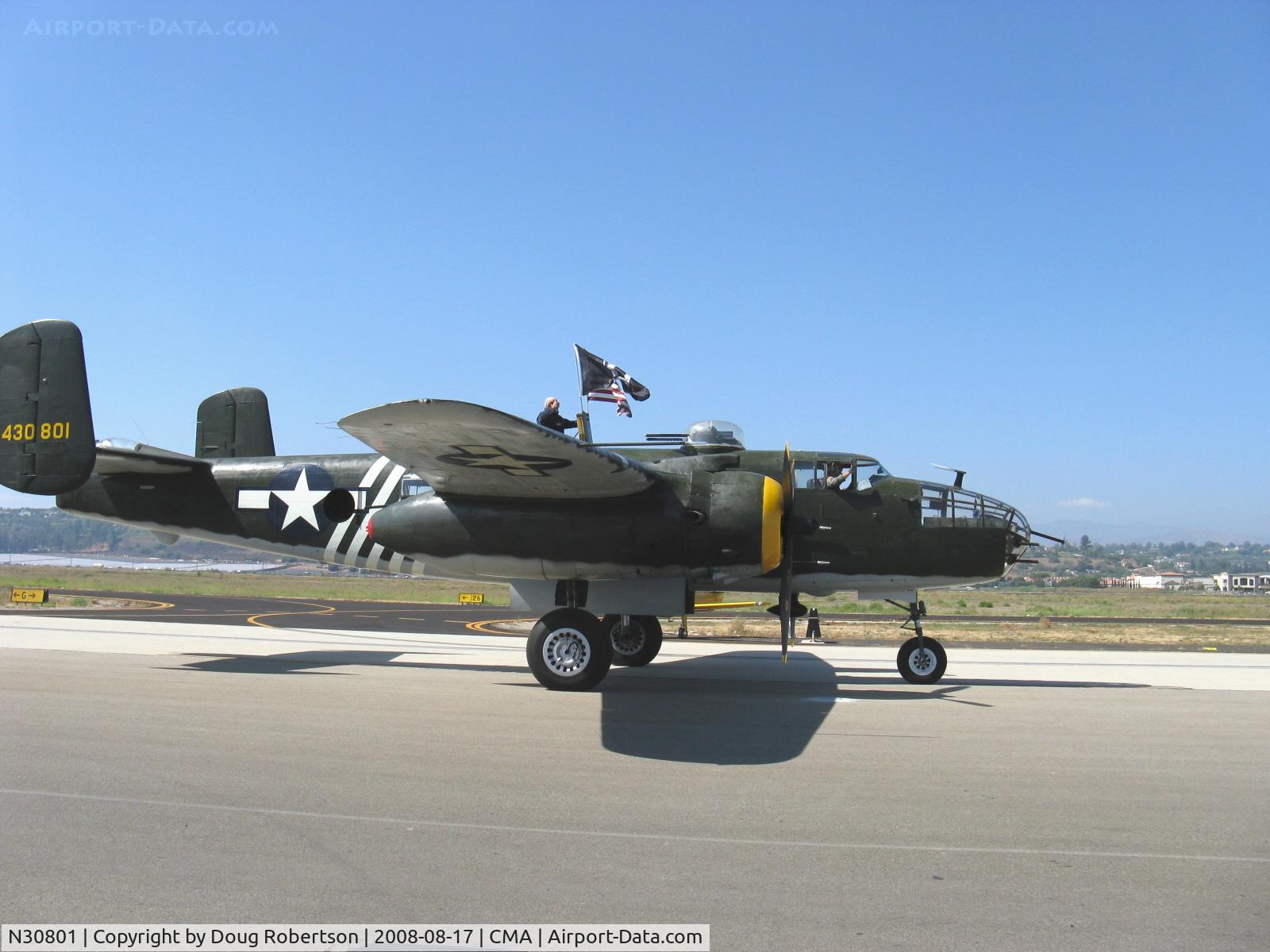 N30801, 1944 North American TB-25N Mitchell C/N 108-34076, 1944 Noth American TB-25N MITCHELL 'Executive Sweet', two Wright R-2800s 1,700 Hp each, taxi