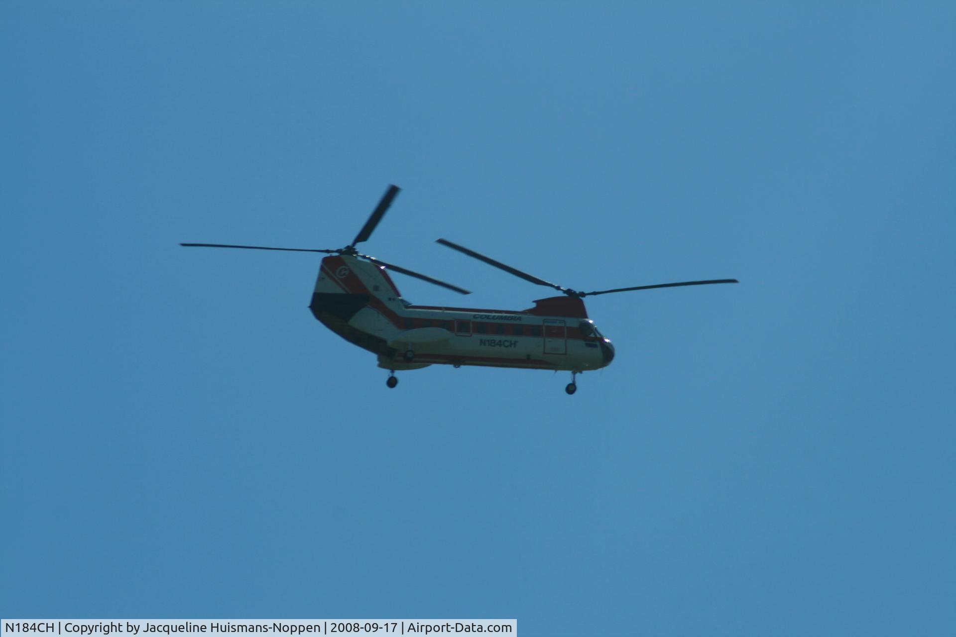 N184CH, 1962 Boeing Vertol (Kawasaki) KV107-11 C/N 4001, Flying over Idaho near Craters of the Moon National Monument