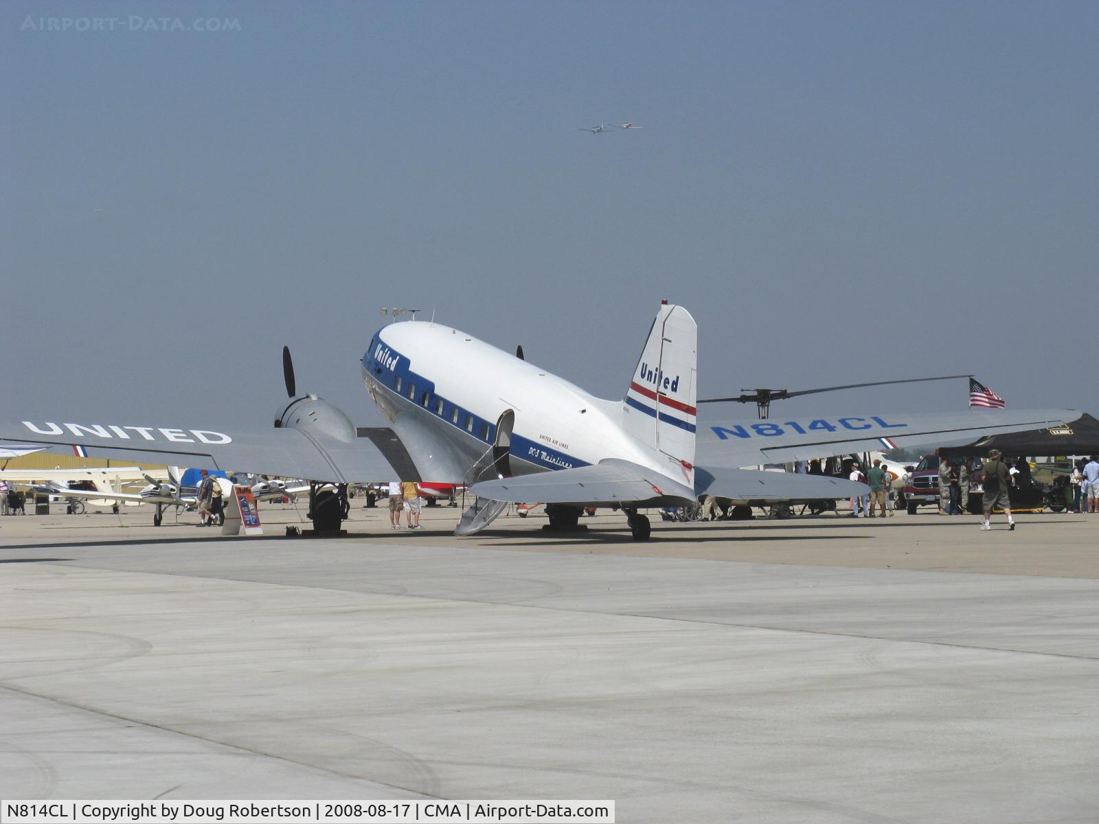 N814CL, 1945 Douglas DC-3C (C-47B-50-DK) C/N 34370, Clay Lacy's 1945 Douglas DC-3C, two P&W R-1830s 1,200 Hp each