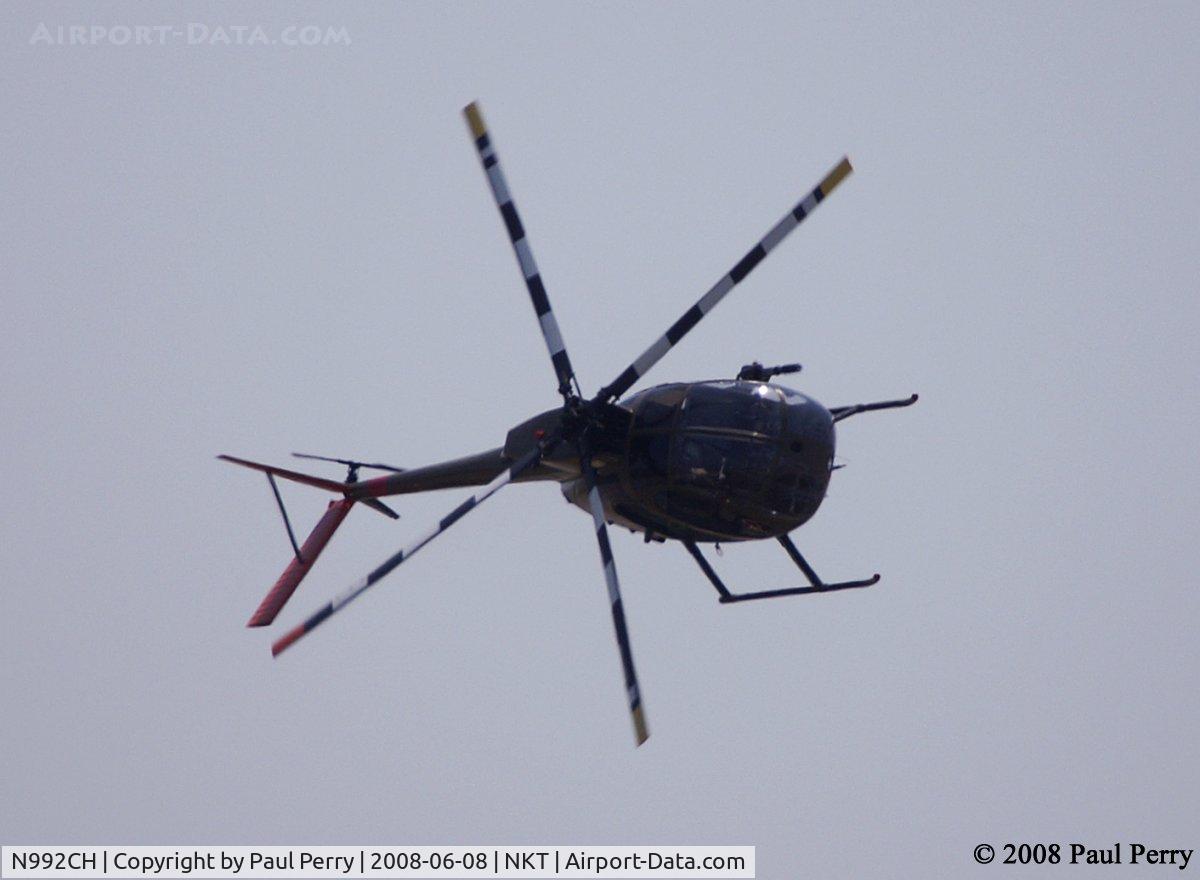 N992CH, 1967 Hughes OH-6A Cayuse C/N 380346, Making another pass, drawing fire for the FAC in the demo