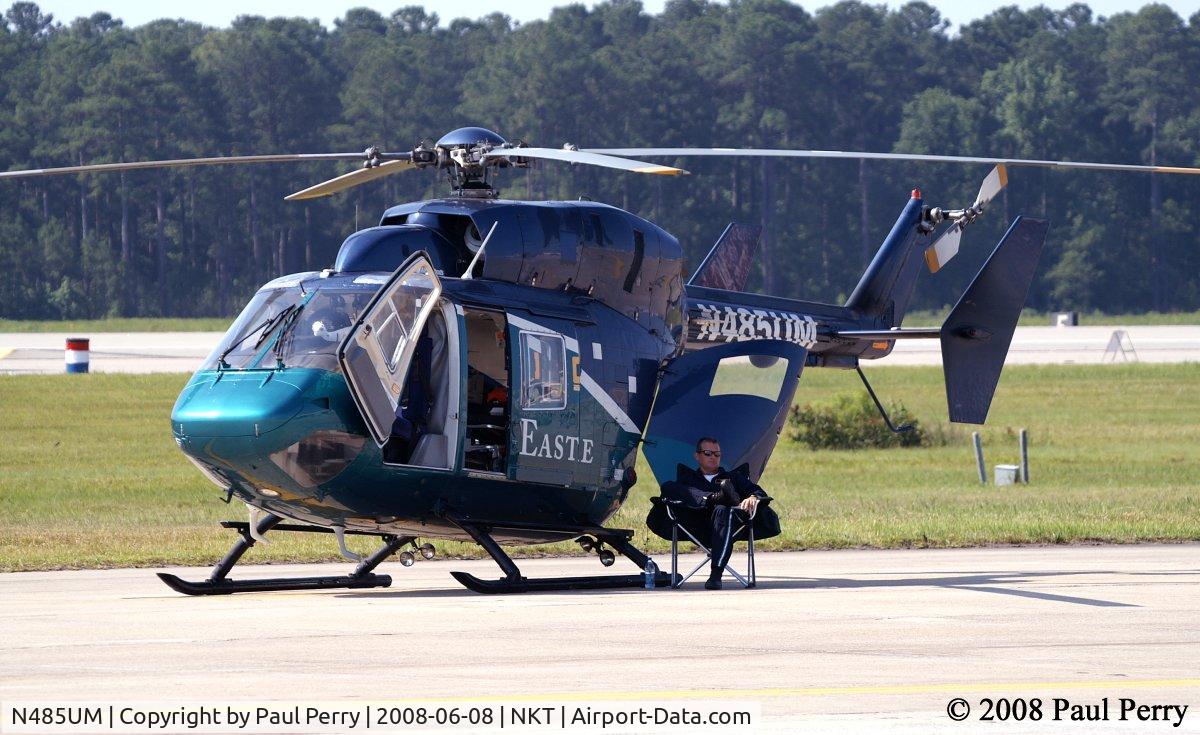 N485UM, Eurocopter-Kawasaki BK-117A-4 C/N 7129, The sun really sets off that metallic teal
