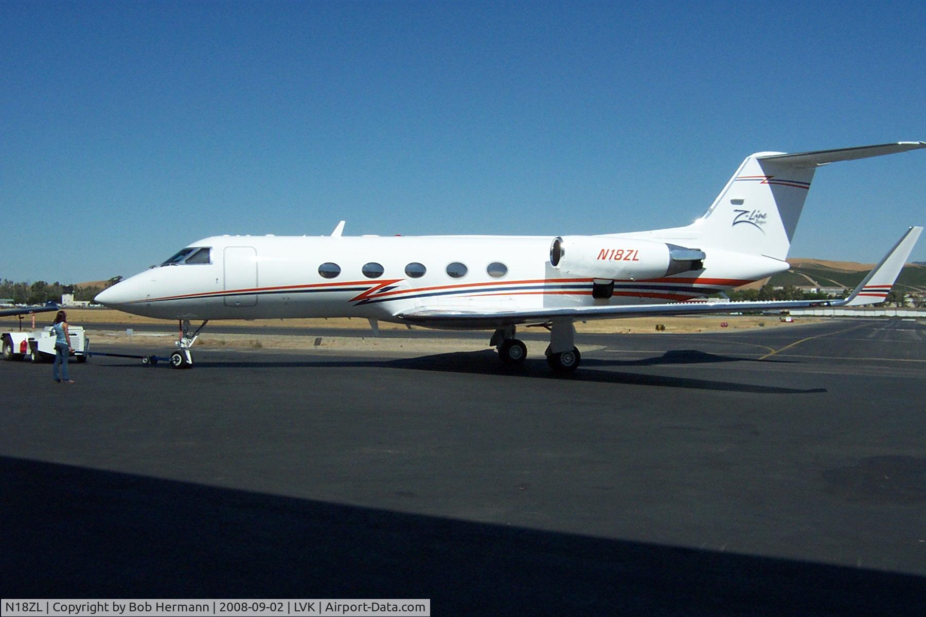 N18ZL, 1984 Gulfstream Aerospace G-1159A Gulfstream III C/N 434, N18ZL at Home Base - LVK - Livermore,CA