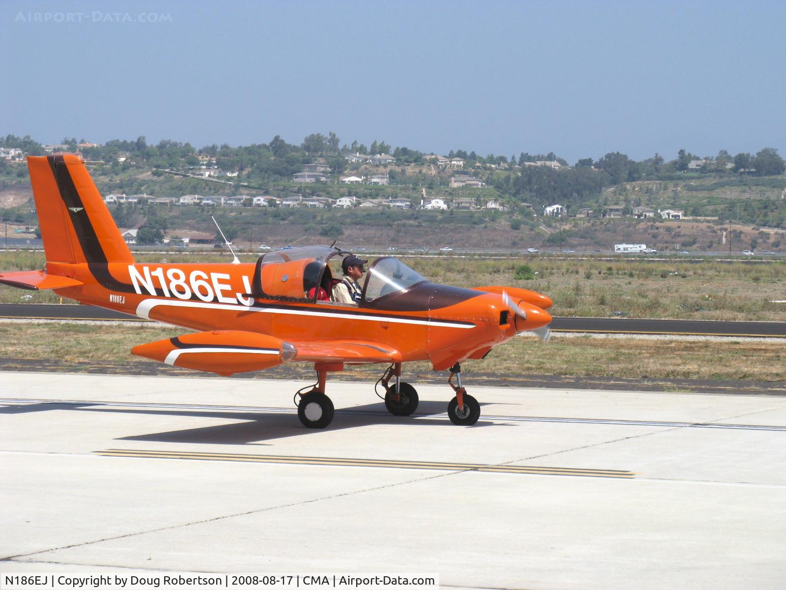 N186EJ, 1979 Pazmany PL-2 C/N 186, 1979 Jansen PAZMANY PL-2, Lycoming O-290-D2B 135 Hp, taxi