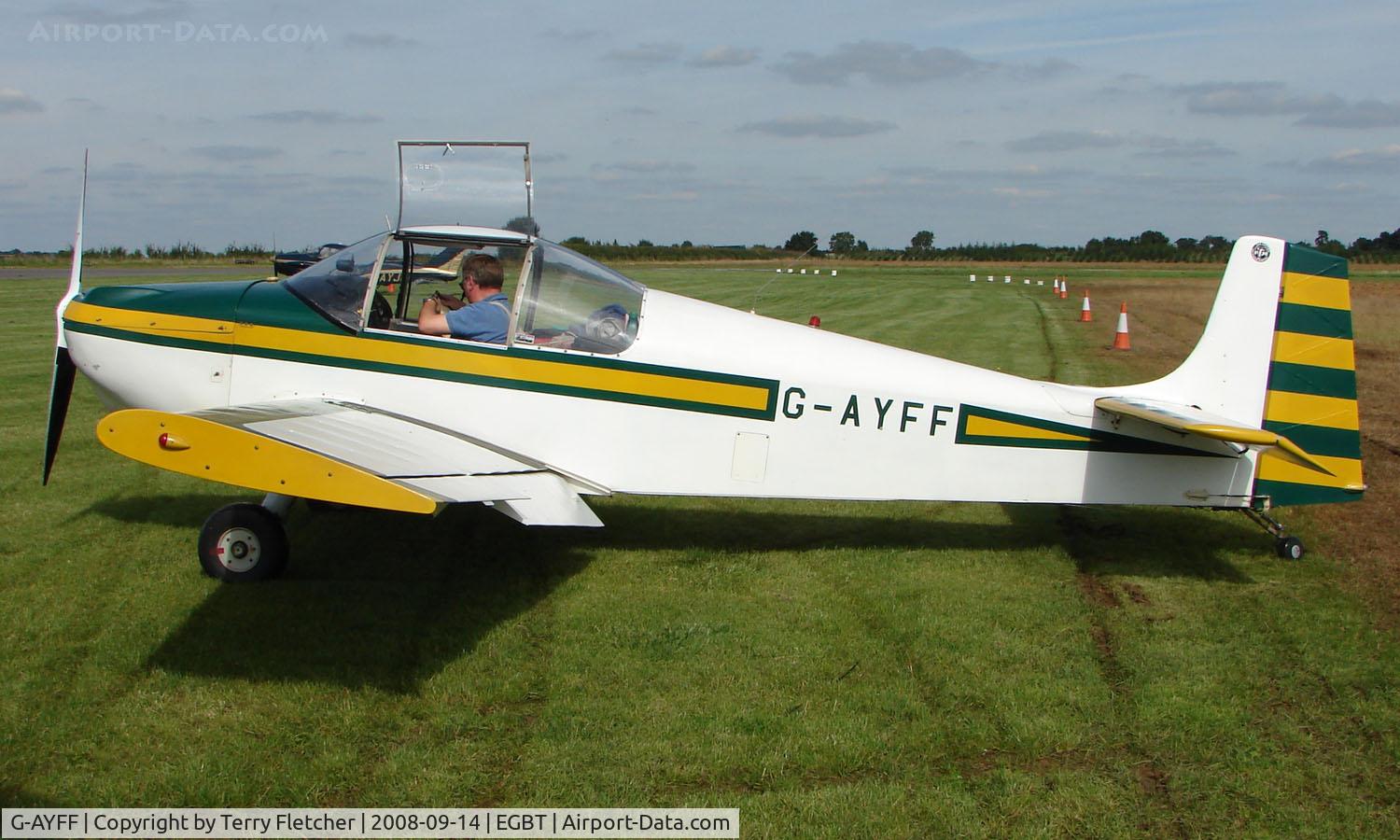 G-AYFF, 1971 Rollason Druine D-62B Condor C/N RAE/647, 1971 Druine Condor  - A visitor to the 2008 Turweston Vintage and Classic Day