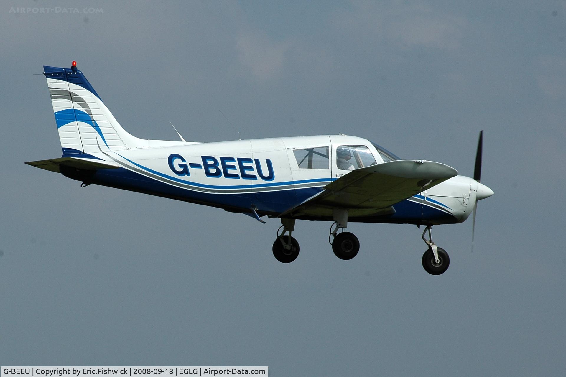 G-BEEU, 1973 Piper PA-28-140 Cherokee C/N 28-7325247, 4. G-BEEU at Panshanger Airfield