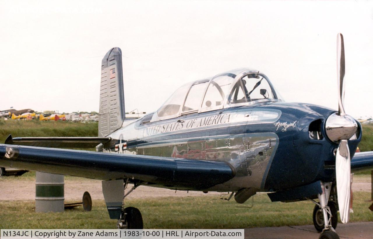 N134JC, 1955 Beech T-34-A (A45) Mentor C/N G-812, At CAF Airsho '83 - Julie Clark's machine