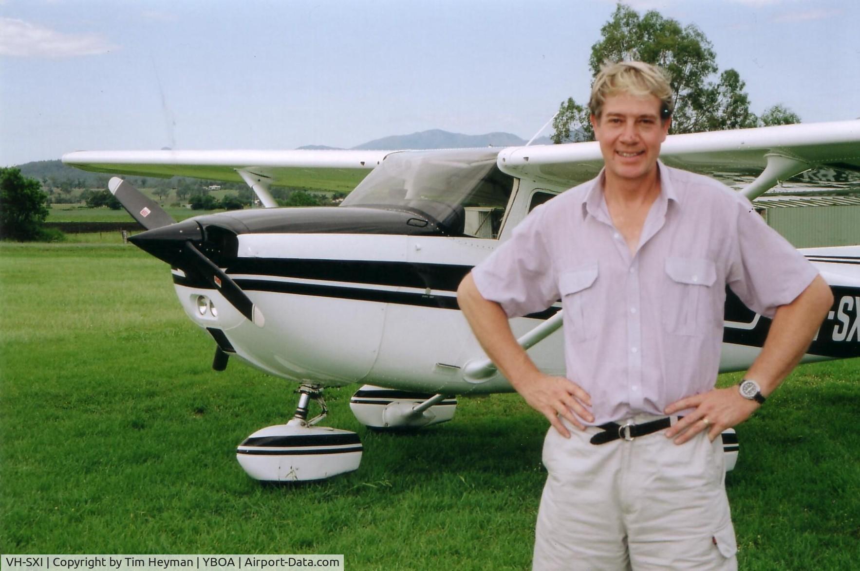 VH-SXI, 1976 Cessna 172M C/N 17267509, Tim Heyman and VH-SXI at Boonah Airfield, QLD Australia