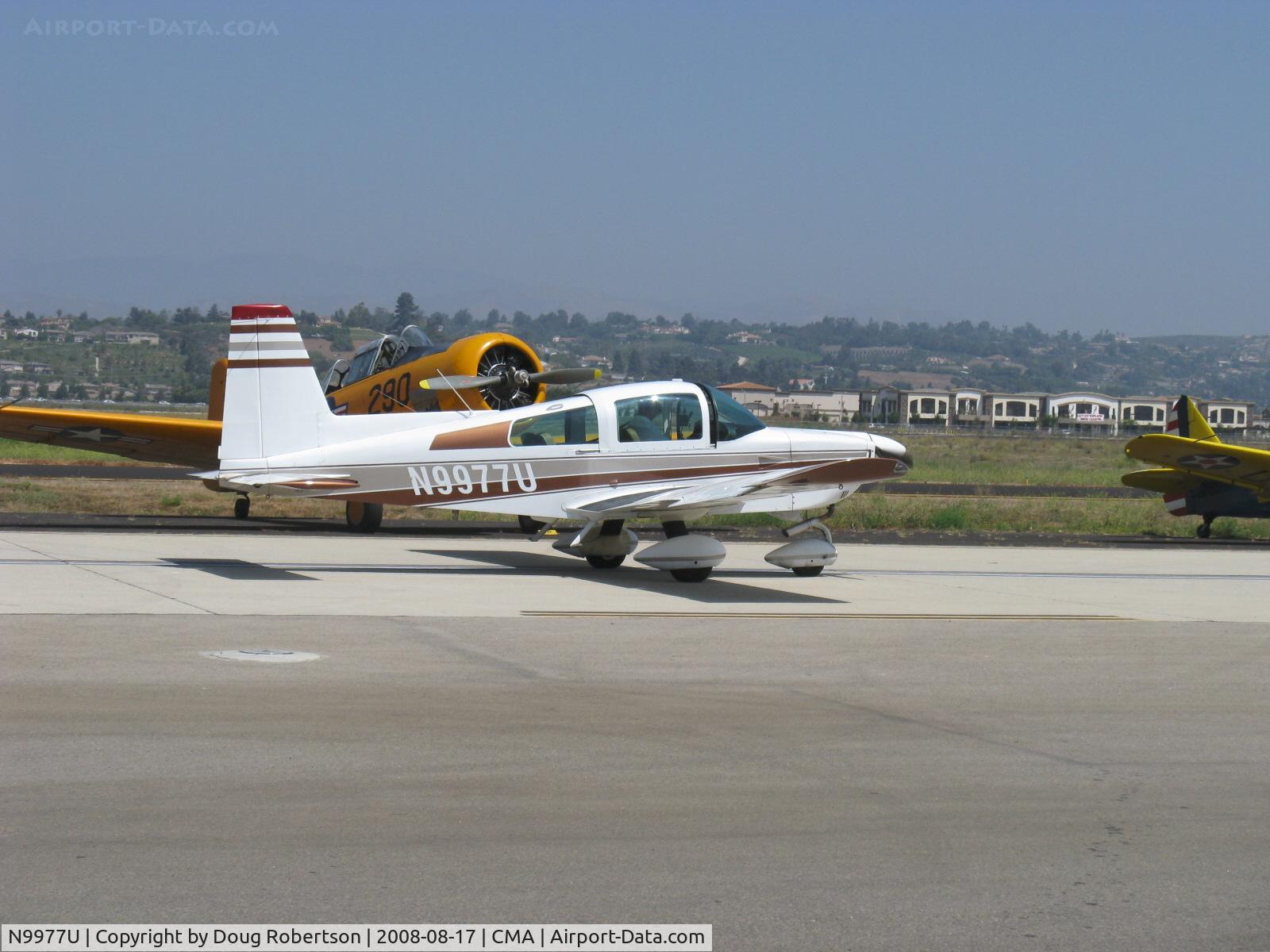 N9977U, Grumman American AA-5A Cheetah C/N AA5A0377, 1977 Grumman American AA-5A CHEETAH, Lycoming O-320 150 Hp, taxi