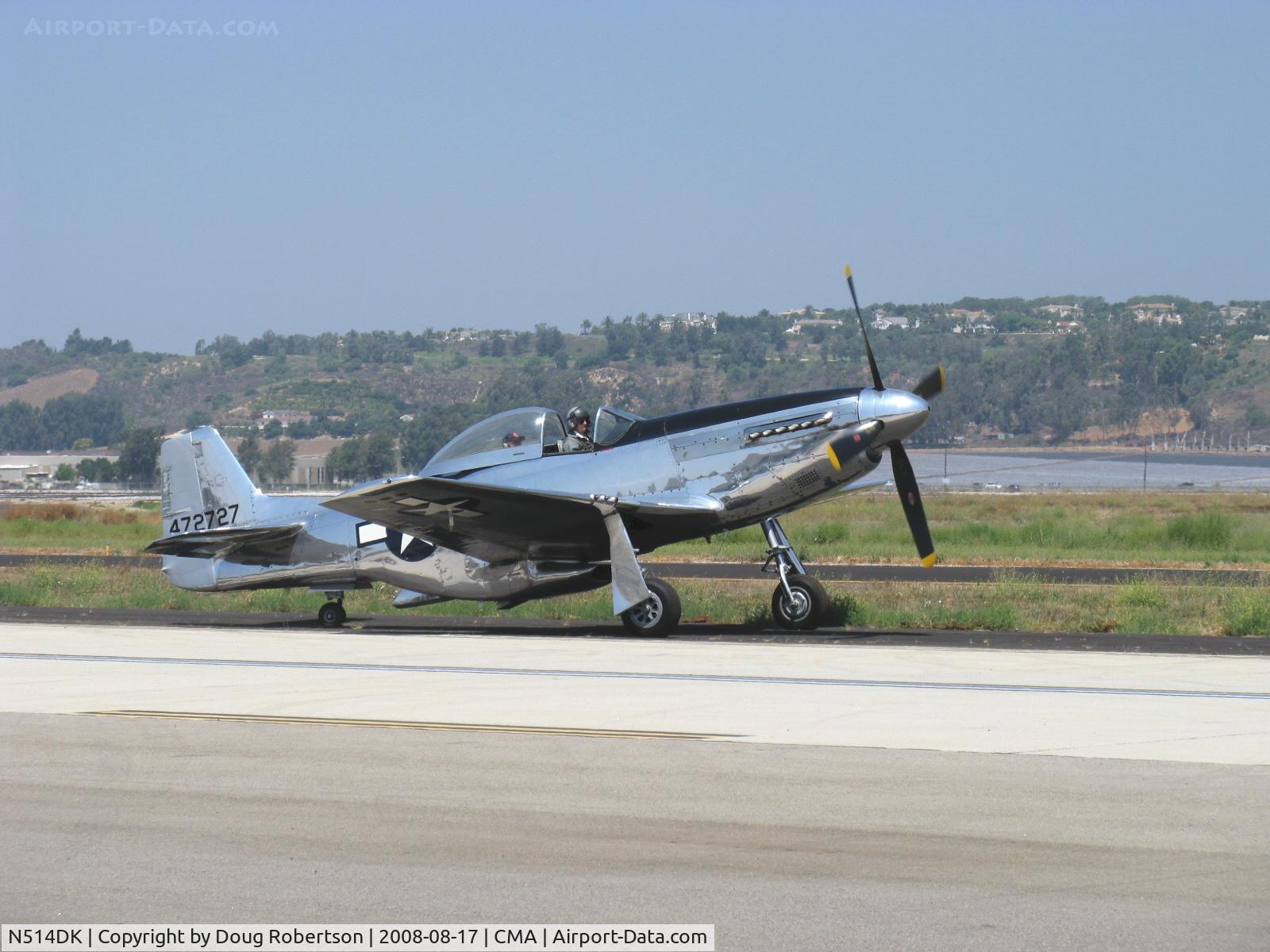 N514DK, 1945 North American P-51D Mustang C/N 45-11558, 1945 North American P-51D-25 MUSTANG, Packard-Rolls V1650 1,490 Hp, Limited class, taxi