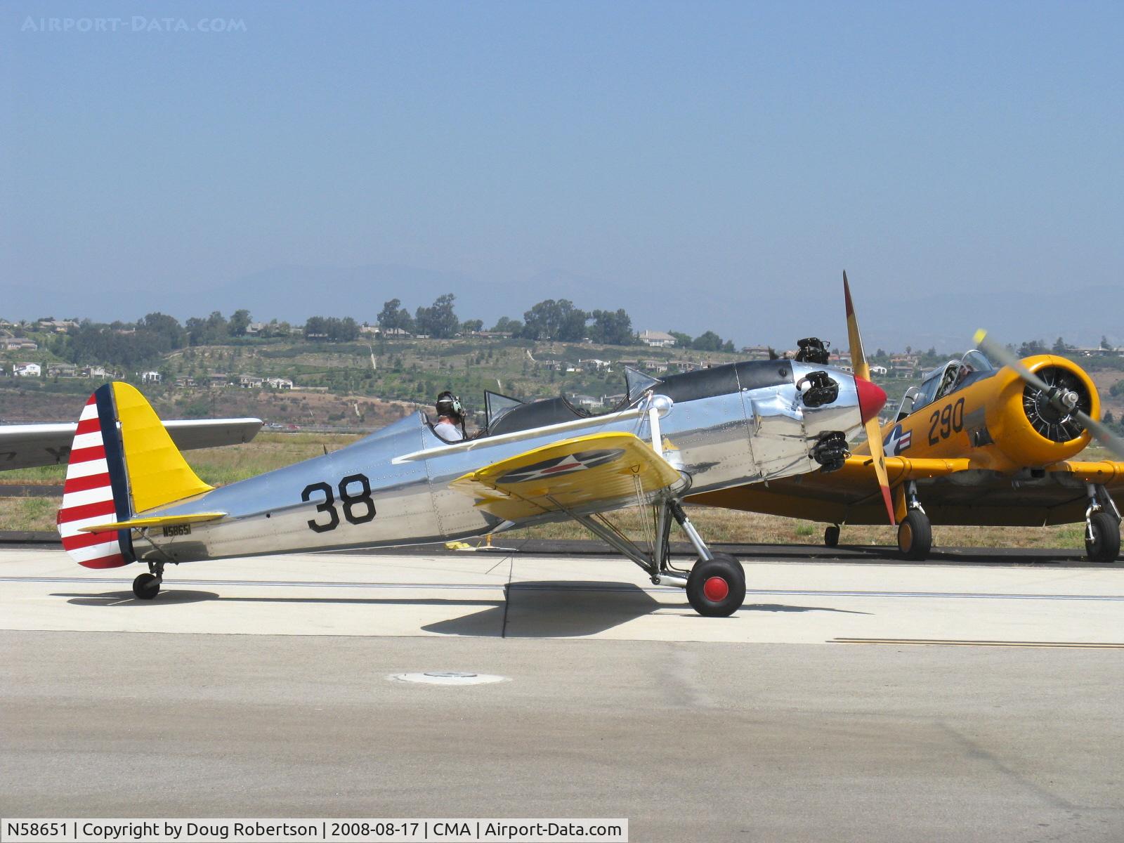 N58651, 1941 Ryan PT-22 Recruit (ST3KR) C/N 1426, 1941 Ryan Aeronautical ST-3KR as PT-22, Kinner R5 160 Hp radial, taxi