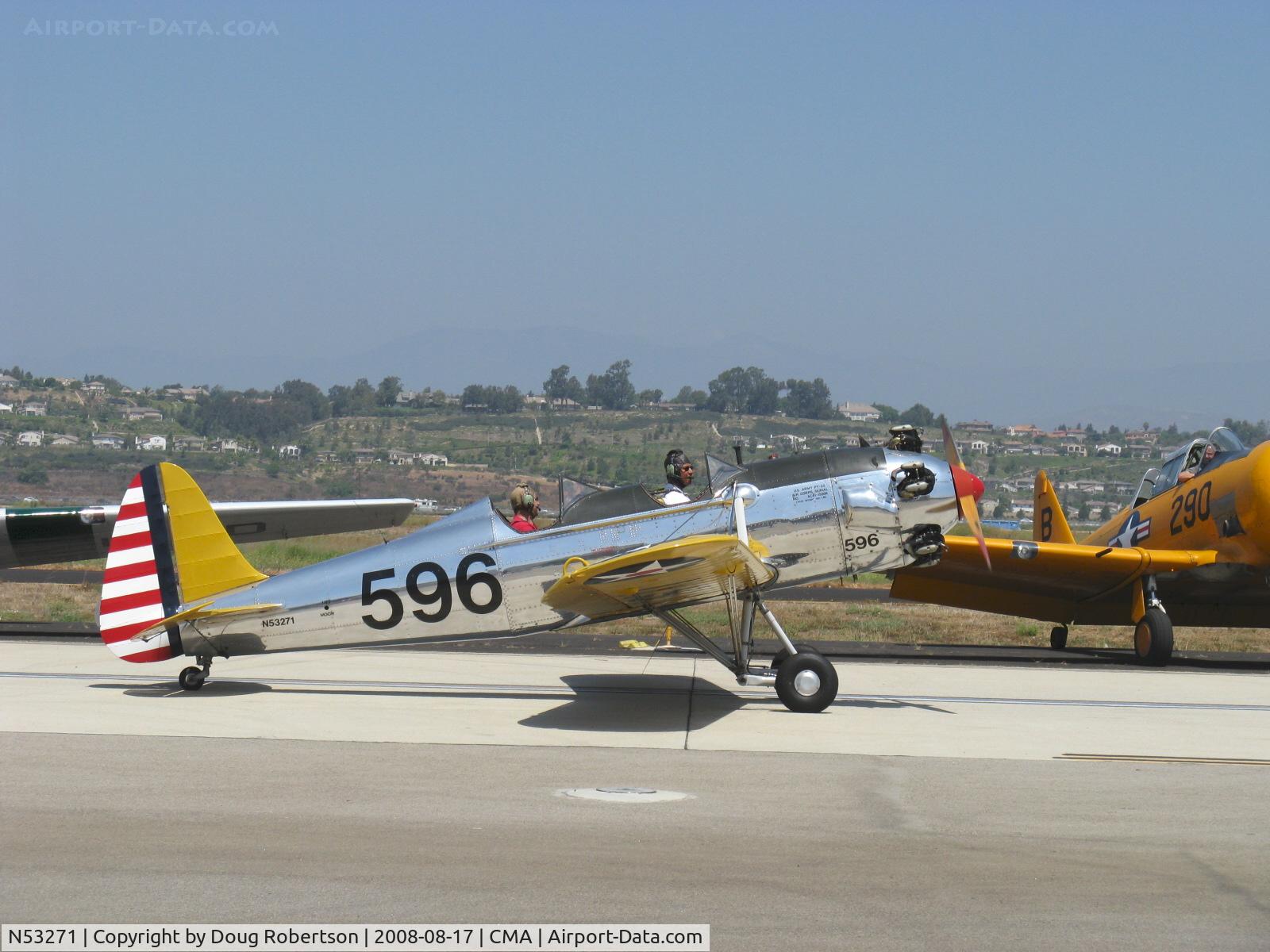 N53271, 1941 Ryan Aeronautical ST3KR C/N 1625, Ryan Aeronautical ST-3KR as PT-22, Kinner R5-540-1 160 Hp radial, taxi