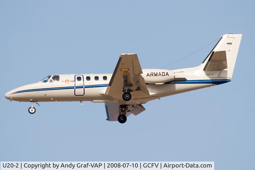 U20-2, 1982 Cessna 550 Citation Bravo C/N 550-0446, Spain - Air Force C525