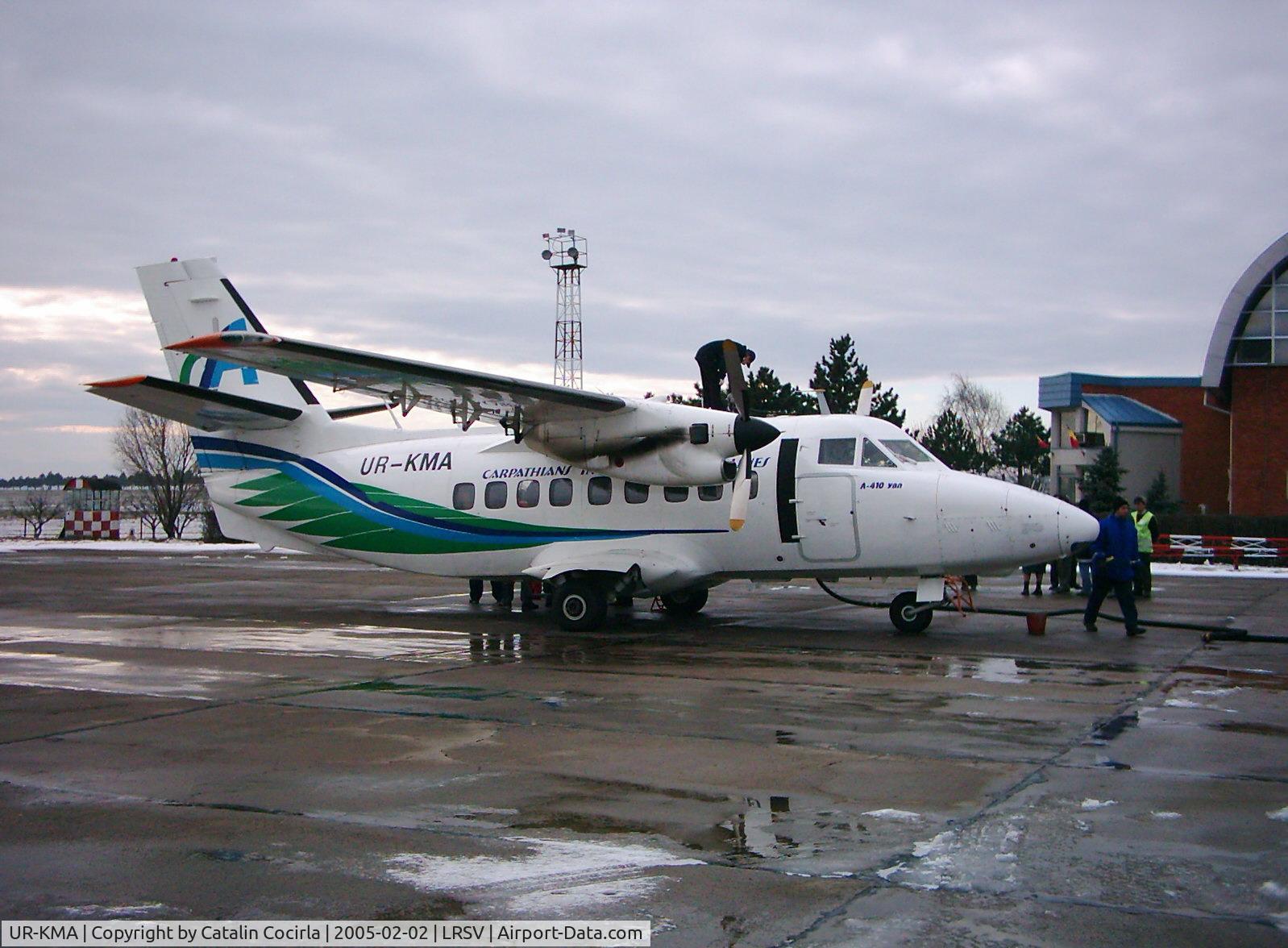 UR-KMA, 1985 Let L-410UVP-3 Turbolet C/N 851420, Refueling at SCV